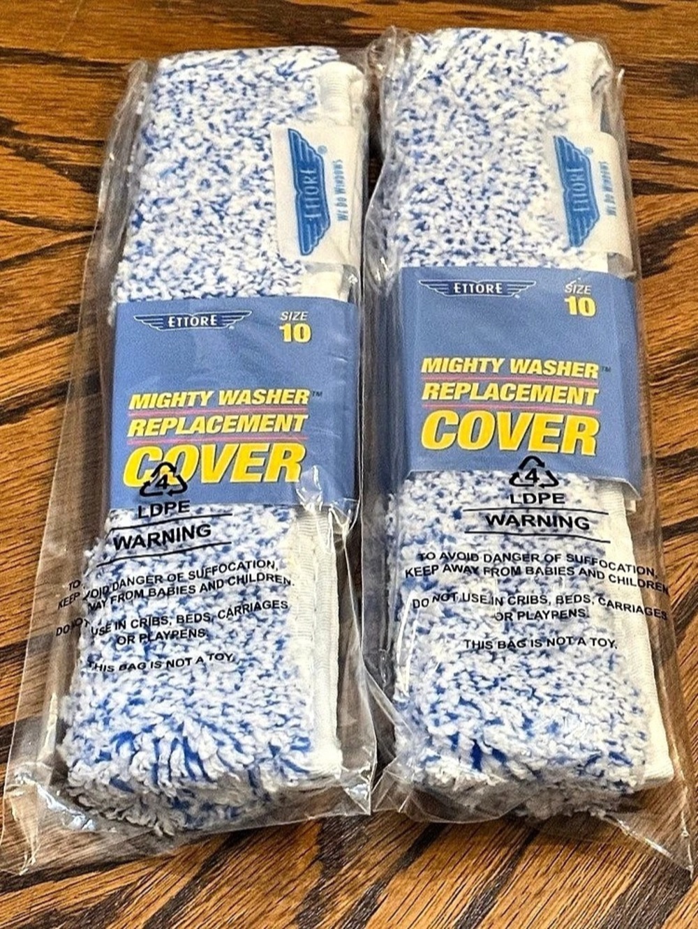 Ettore Mighty Washer Replacement Cover White & Blue 2-Pack